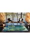 Blue Forest Geoemtric and Botanical Animal Patterned Decorative Washable Carpet Miravip8281 - 3