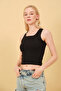 Women's Flat Collar 2-Piece Strappy Crop Blouse - 4