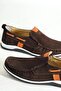 Genuine Leather Brown Nubuck Men's Casual Shoes Mrd15-3004 - 3
