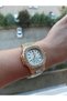 steel wristwatch
