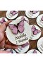 Wooden Figurative Baby Magnet with Lilac Butterfly, 20 Pieces