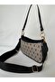 Women's Patterned Shoulder Baguette Crossbody Bag, Handbag and Shoulder Bag, Adjustable Strap , Patterned Minimalist Design - 5