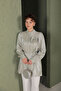 Sparkle Rose Brooch MINT Shirt - 32-3033 - 3