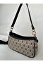 Women's Patterned Shoulder Baguette Crossbody Bag, Handbag and Shoulder Bag, Adjustable Strap , Patterned Minimalist Design - 7