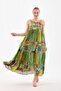 Askılı Patchwork Elbise