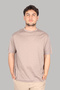 Men's Beige T-Shirt - Organic Cotton, Short Sleeve, Brand Logo 3D1TH5 1JORZ-0650