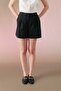 WOMEN'S - Pleated Linen Shorts Black - 3