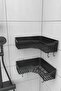 Banyor Adhesive Bathroom Corner Shelf, 2-Piece Bathroom Organizer, Wall Shower Shelf Bathroom Corner Shampoo Holder - 6