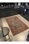Frame Patterned Geometric Woven Base Washable Carpet in Coffee Colors Miravip8377 - 2
