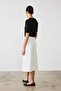 High Waist White Midi Skirt - 2