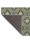 Floral Geometric Shape Patterned Decorative Washable Carpet in Green Ball Miravip8434 - 5