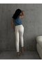 Julia Trend 100% Cotton Beige High Waist New Season Women's Mom Lycra Jean - 3