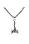 Nordic Style Berserker Axe Gothic Axe & Sword Valknut Embroidered Scandinavian Design 316L Steel Pendant - 4
