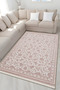 Powder Pink Themed Motif Floral Floral Patterned Vintage Decorative Carpet 4878 - 3