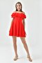 New Season Crepe Stretchy Fabric Double Layer Ruffled Neckline Strappy Mini Dress - 4
