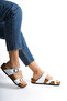 Women's White Skin Flip-Flops Summer Slippers - 5