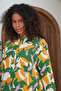 Linen Patterned Ovursize Shirt - 3