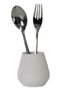 Countertop Cutlery Decorative Upright Cutlery Holder Cylinder Cutlery White Color Model 3