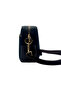 Black-Brown Vegan Leather Gold Zipper Shoulder/Crossbody Bag/Water Resistant/Strap Attached/Everyday Use - 6