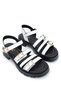 Women's Genuine Leather White Heeled Sandals - 2