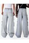 Multi-Pocket Blue Baggy Cargo Jeans - 4