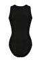 3 Pieces Women's Thick Strap Bodysuit with Snap Fasteners 95% Cotton 5% Lycra - 2