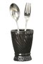 Countertop Cutlery Decorative Upright Cutlery Holder Cylinder Cutlery Black Color Model 14