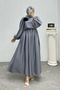 Women's Floral Detailed Skirted Hijab Suit Nms004