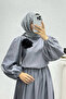 Women's Floral Detailed Skirted Hijab Suit Nms004 - 3