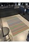 Multicolored Modern Striped Patterned Woven Base Washable Carpet Miravip8403 - 2