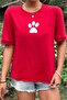 Unisex Paw Printed T-shirt