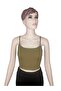 Ribbed Cotton Knitted Short Crop Singlet with Rope Strap 40 cm - 2