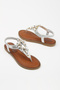6167 Women's Stone Detailed Flip Flops Sandals - 8