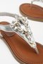 6167 Women's Stone Detailed Flip Flops Sandals - 7