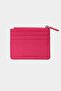 3603 Genuine Leather Coin Compartment Zippered Women's Men's Wallet Card Holder Pink - 2
