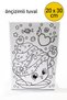 20 x 30 cm Painting Set - Children's Painter and Canvas, Maintenance Canvas with Sketch