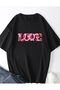 Unisex Kiss T-shirt for Sweetheart, Kiss and Love Printed , 100% Cotton , Oversized t-shirt - 2