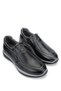 Men's Genuine Leather Black Sneakers & Sports Shoes - 2