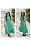 Girl's Crop Blouse Frilly Front Short Back Long Skirt Straw Hat Holiday Summer Set