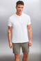 MARTEN Men's 100% Cotton Short Sleeve Regular Fit White Polo Collar T-shirt - 2