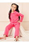 Solid Collared Shirt & Drawstring Pyjama Set