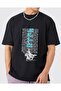 Göktürk Alphabet Special Design Oversize T-Shirt Orhun Inscriptions Turkish Printed Blue Front Print