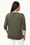 Large Size New Season Casual Comfort Model Peacock Feather Pattern Stone Embroidered Mother Stylish 4 Seasons Blouse - 7