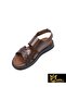 Men's Tan Genuine Leather Sandals 343501152-1 - 4
