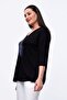 Large Size New Season Casual Comfort Model Peacock Feather Pattern Stone Embroidered Mother Stylish 4 Seasons Blouse - 8