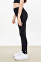 Girl's Leg Button Detailed 2-Piece Flat Leggings Black-Lilac 18203 - 5