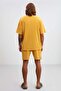 Delta Men's Relaxed Fit Saffron Yellow Shorts - 5