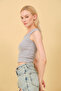 Women's Flat Collar 2-Piece Strappy Crop Blouse - 5