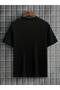 Black La Printed Unisex Oversized Tshirt - 2
