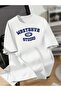 030 Studio Printed Unisex White Oversize T-Shirt